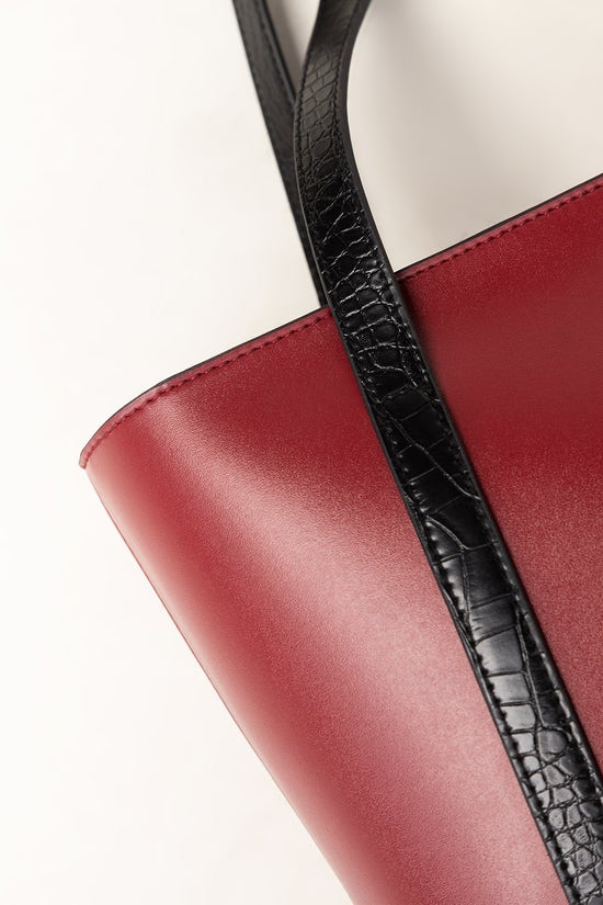 Maroon Black Tote Bag IBS-TTB25-017