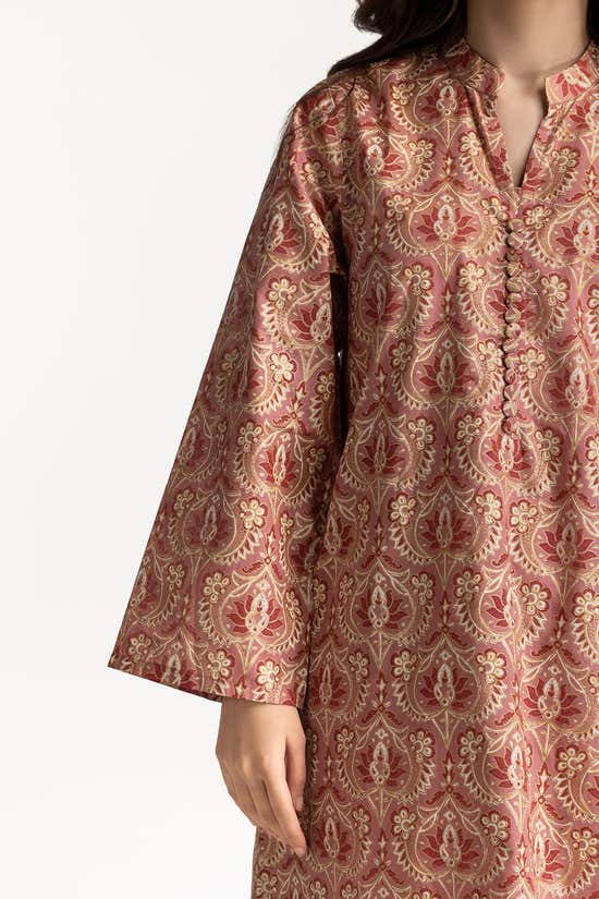 Lawn Lacqure Printed Shirt IUSTK-279