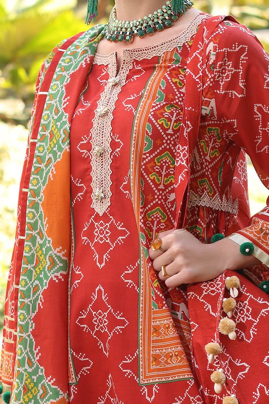 3 Piece Unstitched Printed Lawn Suit with Printed Lawn Dupatta CL-52505