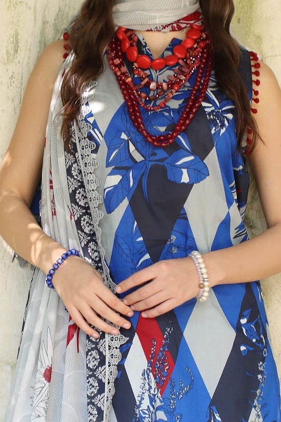 3 Piece Unstitched Printed Lawn Suit with Printed Lawn Dupatta CL-52429