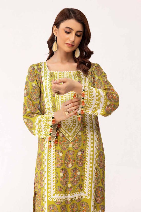 2 Piece Unstitched Printed Cotail Suit VT-42009