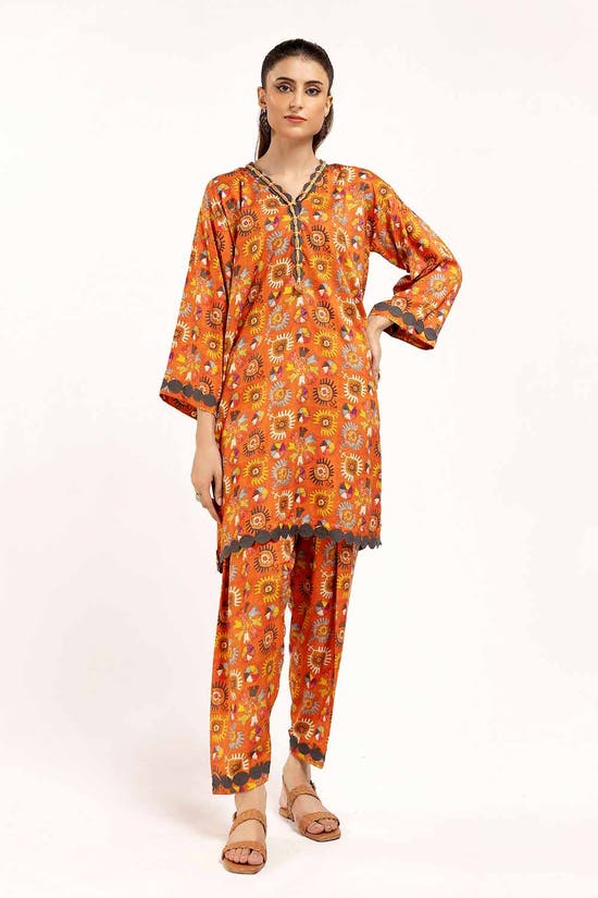2 Piece Unstitched Printed Linen Suit VT-42010